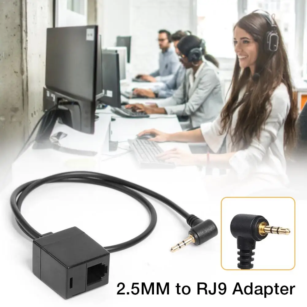 2.5MM TRS Stereo Jack To RJ9 6P4C Socket Audio Cable Converter Headphone Adapter | Электроника