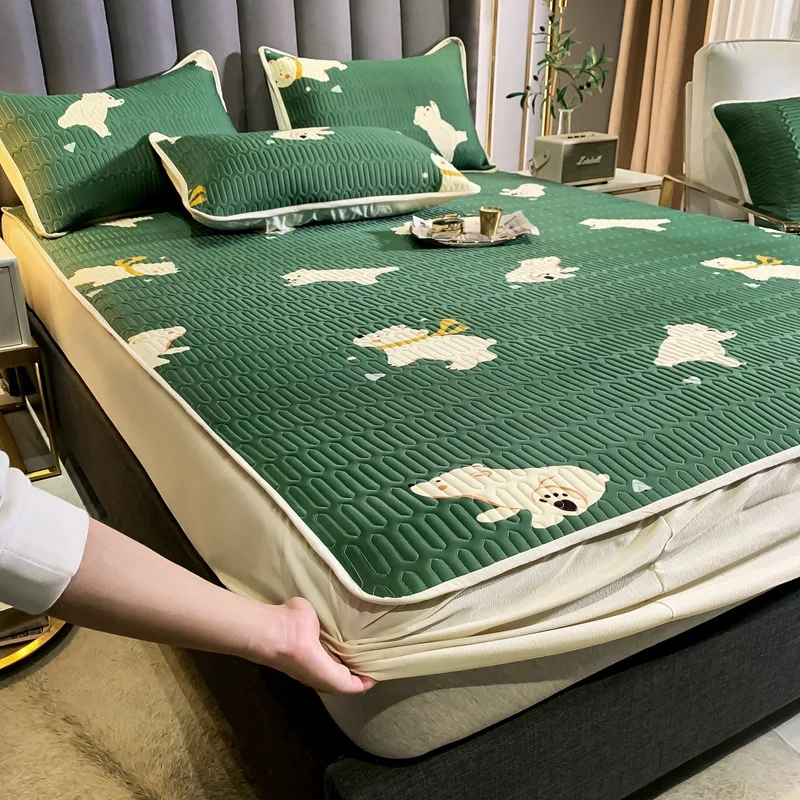 Шелковистая нано латексная крутая постельная наматрасник летний матрас