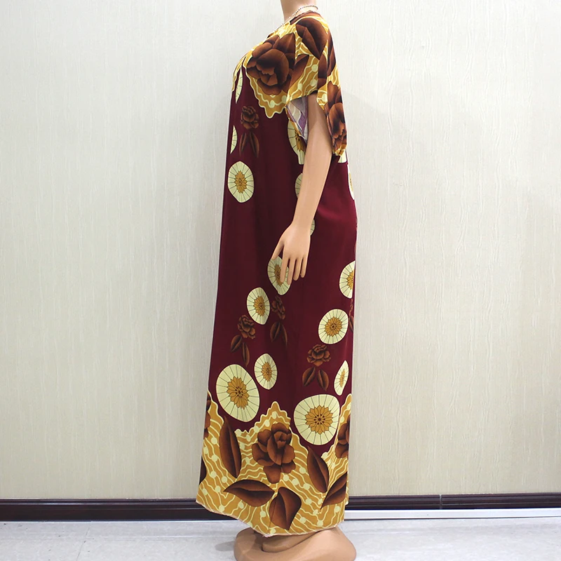 Новые африканские Модные Дизайнерские Длинные платья для женщин 100% хлопок