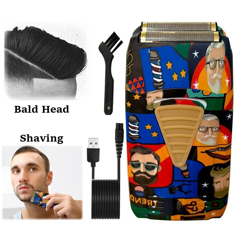 

Graffiti Electric Shaver Hair Trimmer Mens Twin Blade Waterproof Barber Trimmer Finish Hair Cutter Beard Trimmer Barber
