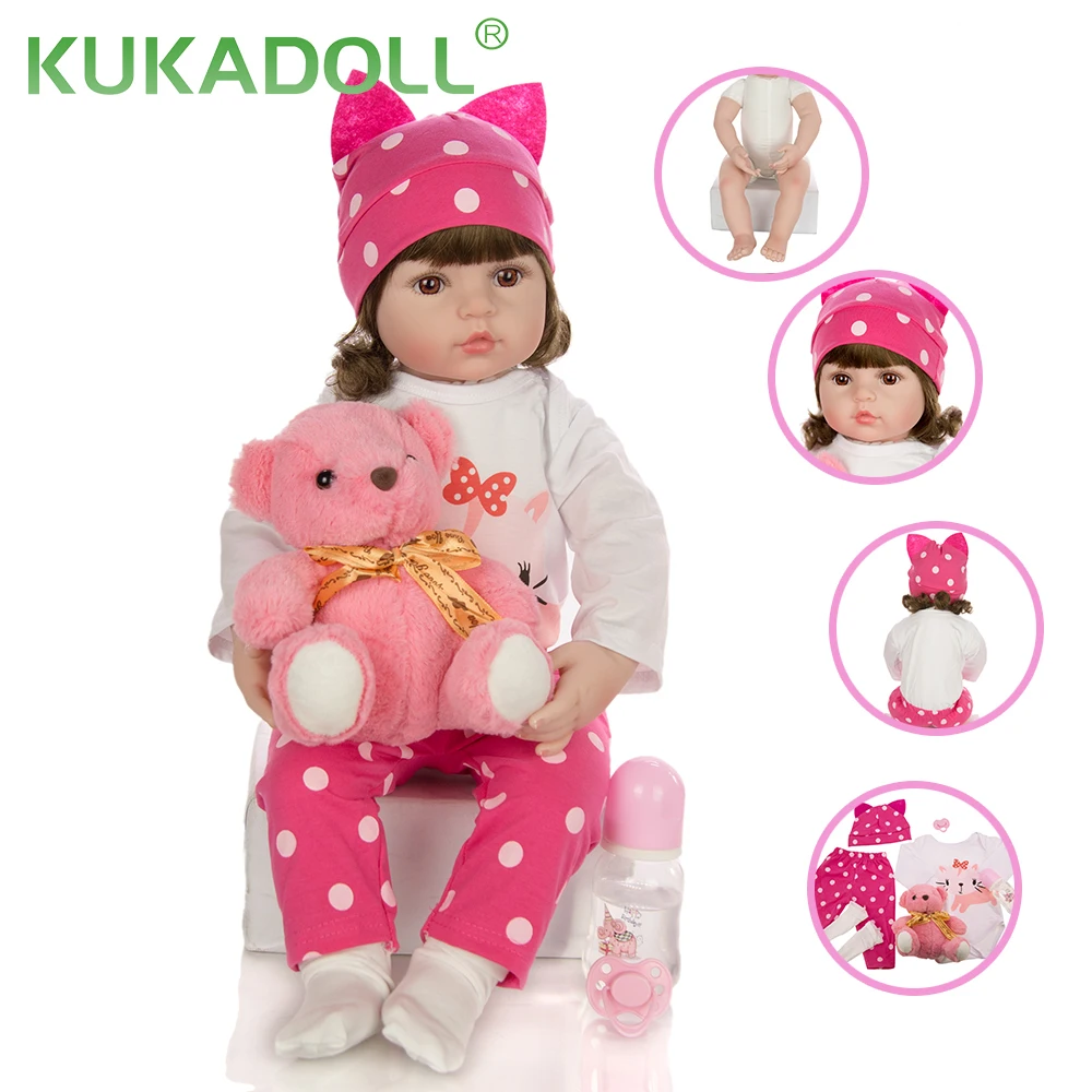 

Кукла KUKADOLL Simulation, 24 дюйма, кукла для новорожденных, ткань, тело, прекрасная принцесса, кукла, Bebe Reborn для ребенка, подарок на день рождения, дев...