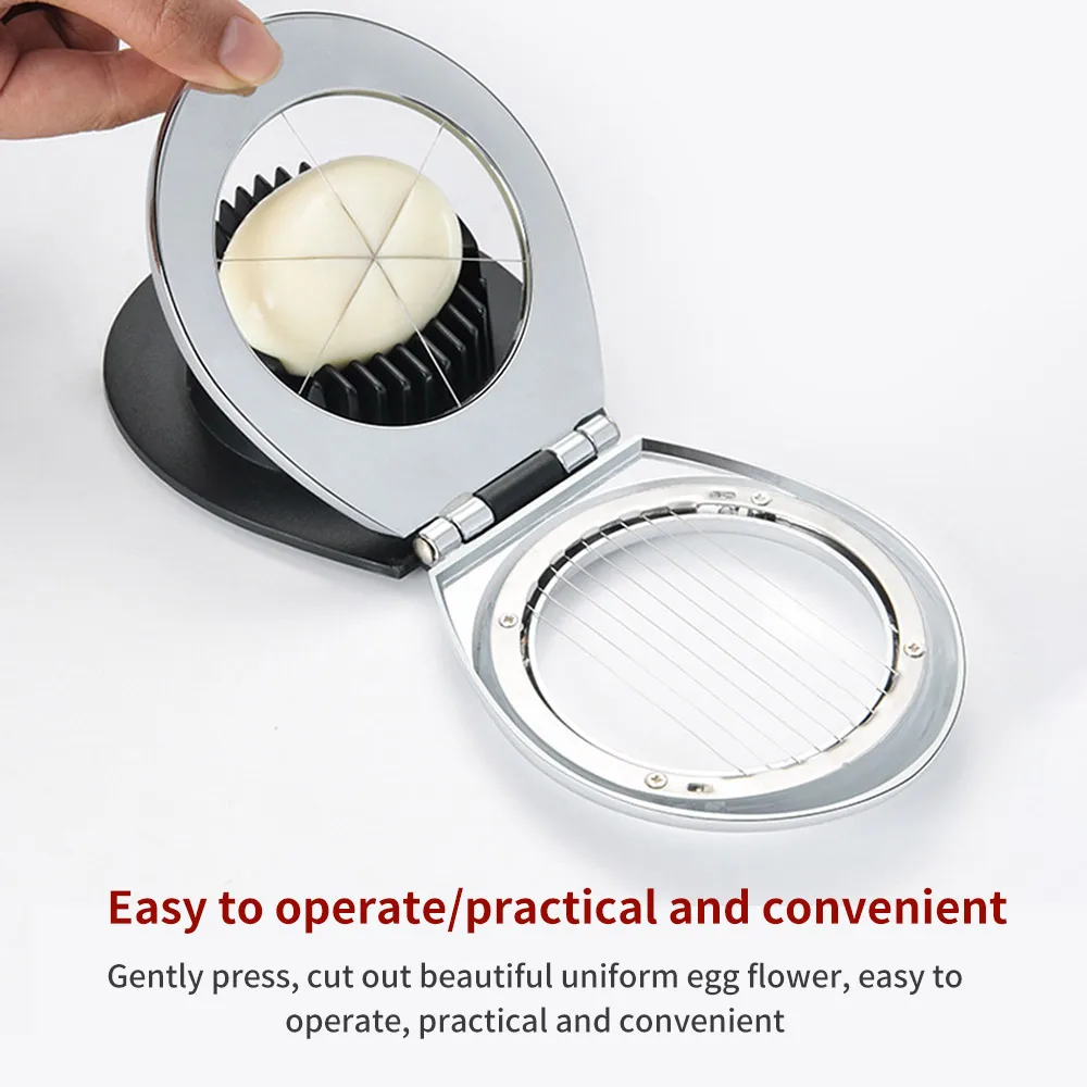 

Multifunctional Food Grade Stainless Steel Egg Slicer Eggs Cutting Egg Wedges Fruits Slicing Strawberry Cheese Kitchen Tool