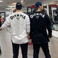 bodybuilding fitness hoodie cotton pullover casual sport jogging tops gym running long sleeve coats fall men clothing