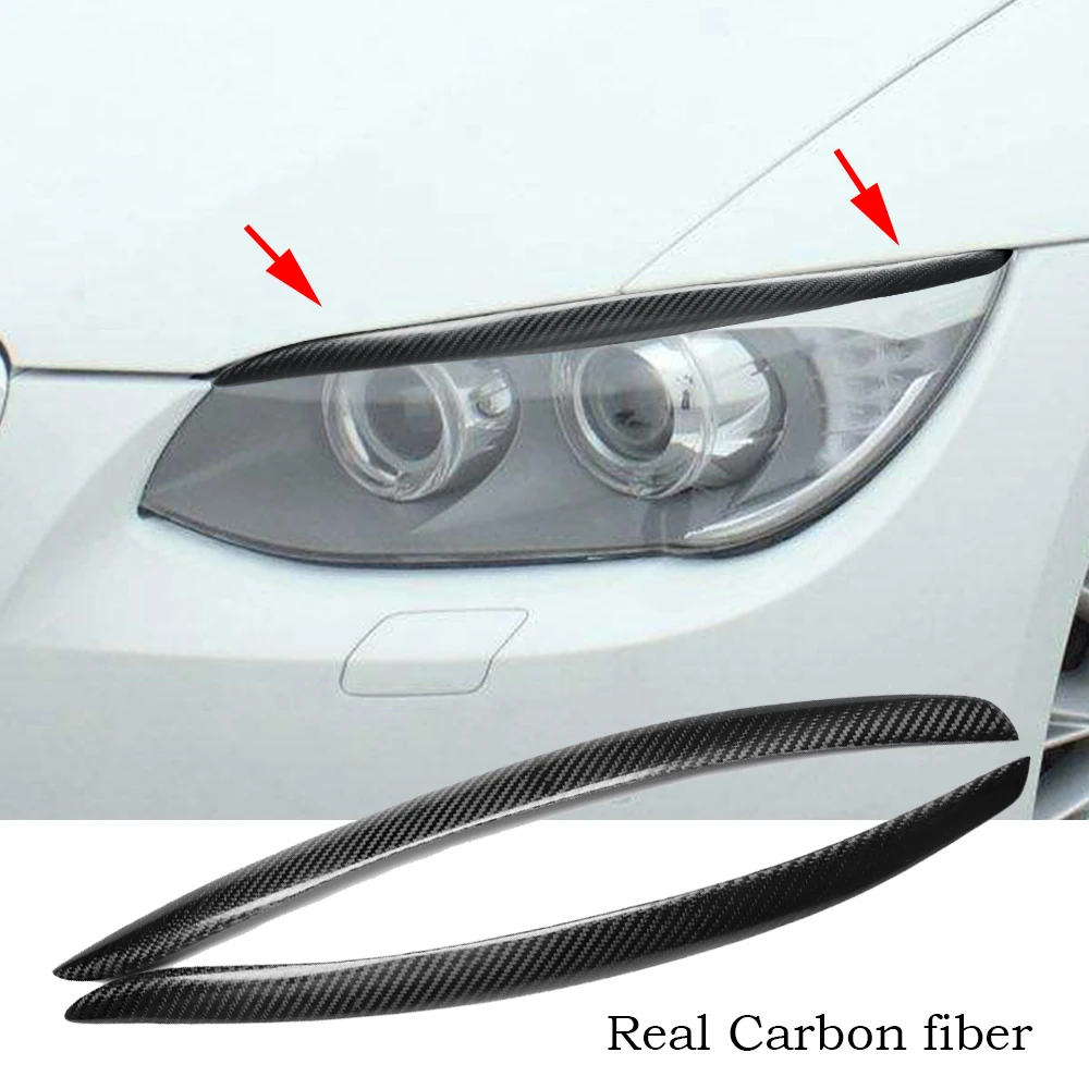 

Real Carbon Fiber Headlight Eyelid eyebrow Trim For BMW 3 Series E92 M3 2005-12