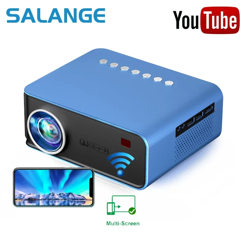 

Salange T4 Mini projector 3600 Lumens Support Full HD 1080P LED Proyector Big Screen Portable Home Theater Smart Video Beamer