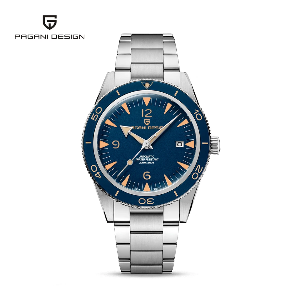 2021 New PAGANI Design 41mm Men's Automatic Mechanical Watch Classic Retro 200m Waterproof Business Sports Watches Reloj Hombre
