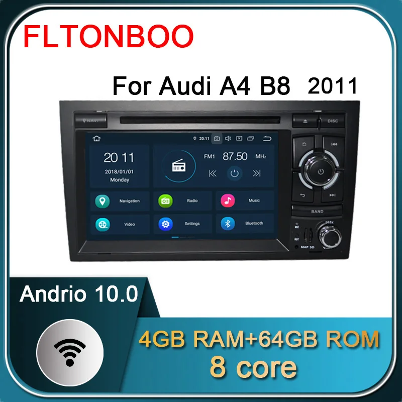 Автомагнитола 7 дюймов Android 10 для AUDI A4 S4 B6 B7B8 RS4 DVD радио gps навигация 3g ОЗУ 4 Гб ПЗУ 64