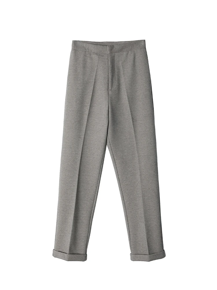 

Women's Apricot leisure trousers harem Pants zipper fly and buckle side pockets elegant OL style