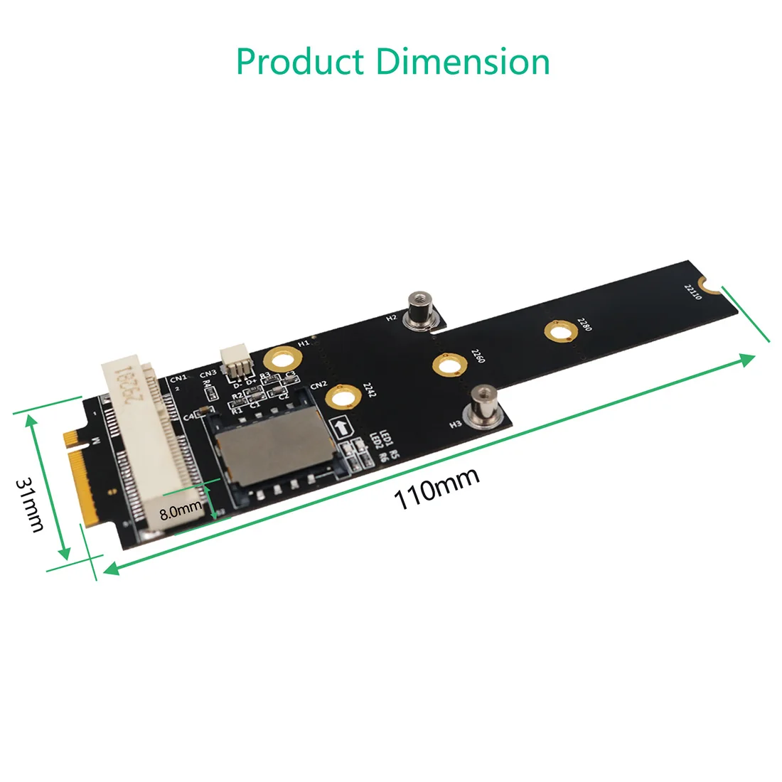 XT XINTE M.2 для NGFF key M Mini PCI E адаптер со слотом SIM карты модуля WiFi/WWAN/LTE Key