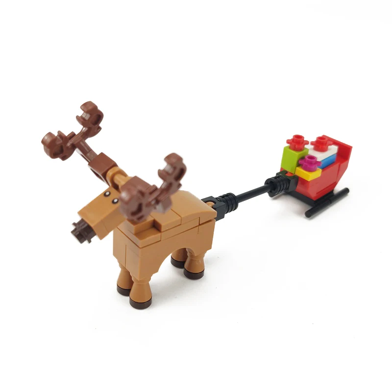 MOC аксессуары строительные блоки с животными Развивающие детские игрушки замком