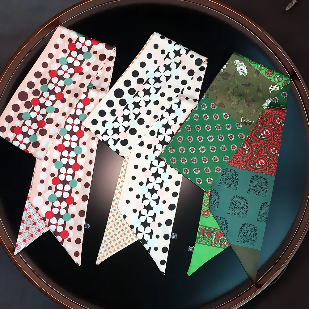 

2019 Новый дизайн 160X13 см саржевый шелковый шарф длинный шарф двухслойный женский шарф галстук голова шелковые шарфы и Обертывания шейный платок