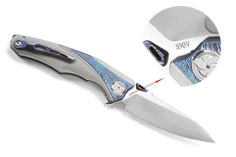 LiBinGEDC, складной нож Raptor Flipper, титановая ручка S90V, лезвие, для улицы, тактические, для кемпинга, ножи для выживания, инструменты для повседневного использования