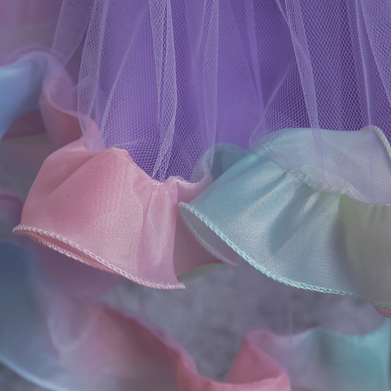 

Toddler Mesh Ball Gown, Girls Sleeveless Color Block Three-Dimensional Flower Round Neck Bowknot Dress