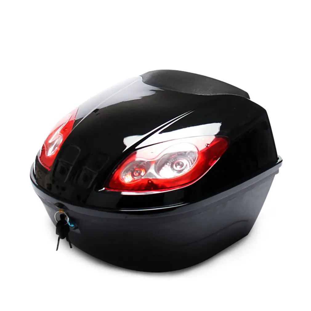 Е велосипед хвост коробка электрический скутер багажник мотоцикла Топ жесткий чехол для хранения шлема чехол Чемодан чехол с Светоотражающая лампа