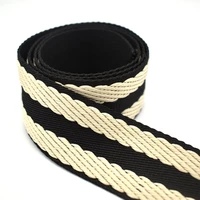 1 5 blackwhite striped webbing dog collar webbing knit tape key fob webbing bag strap ribbon trim cotton webbing 38mm width