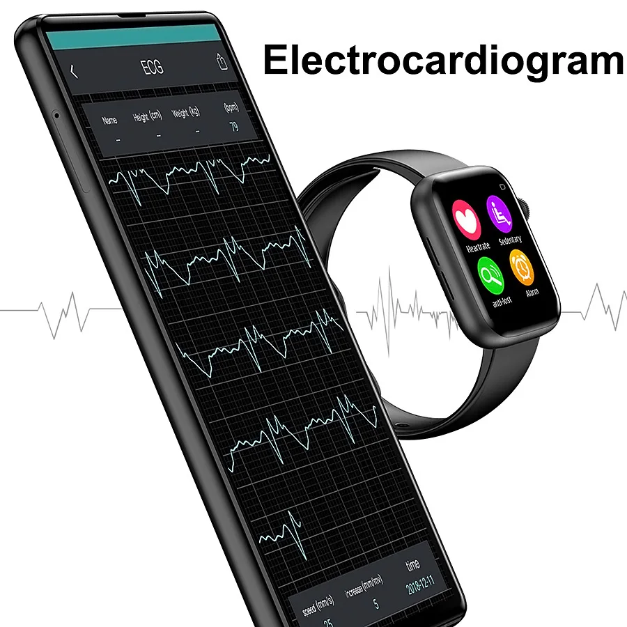 New W35 Smart Bluetooth Call Watch Heart Rate ECG Detection Waterproof Information Push Bracelet 2020 | Электроника
