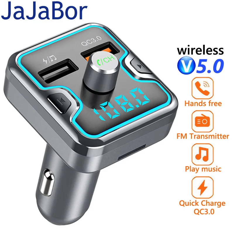 Автомобильный комплект громкой связи JaJaBor Bluetooth 5 0 FM-передатчик FM-модулятор