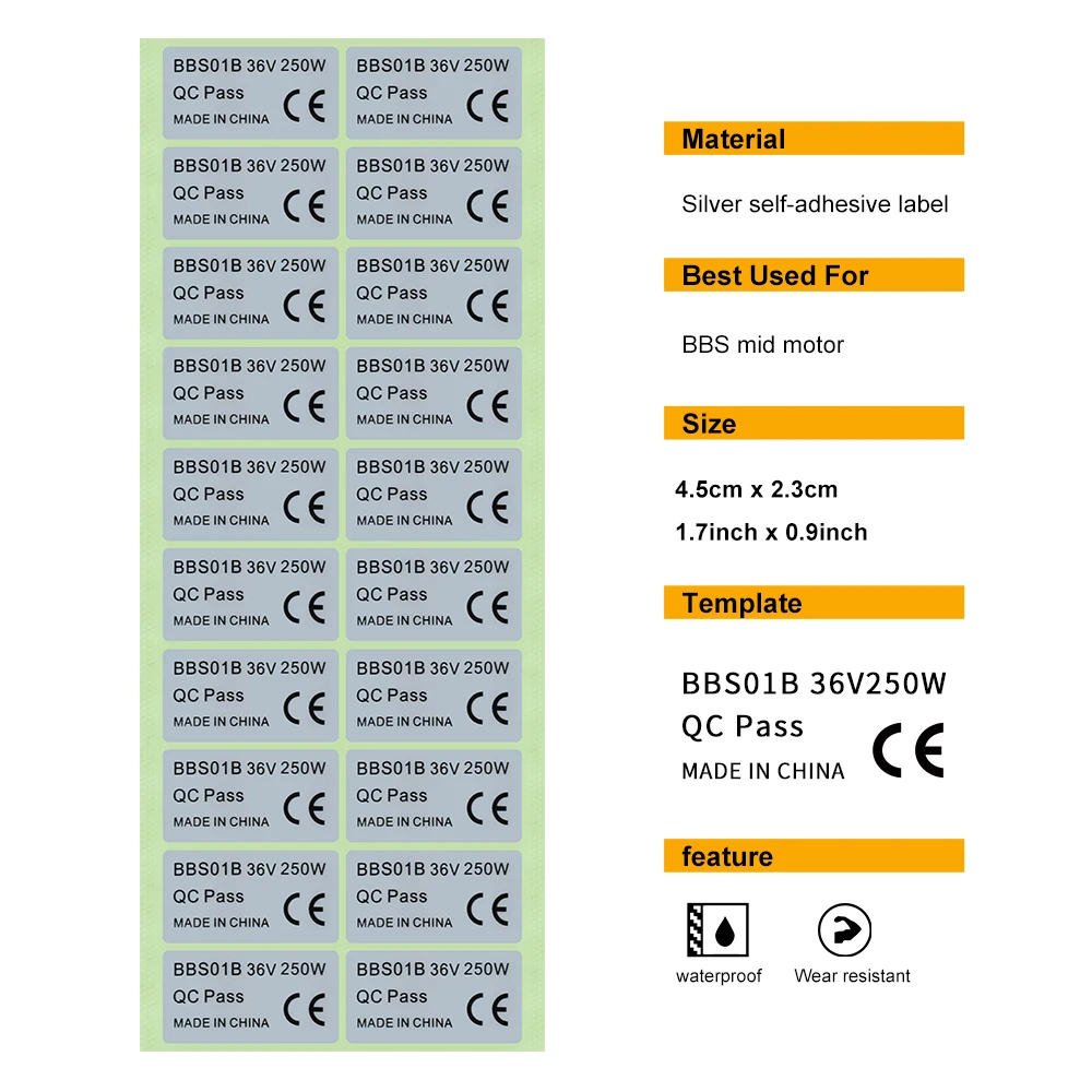 Середине приводной двигатель 36V 250W Стикеры преобразователя для электрического