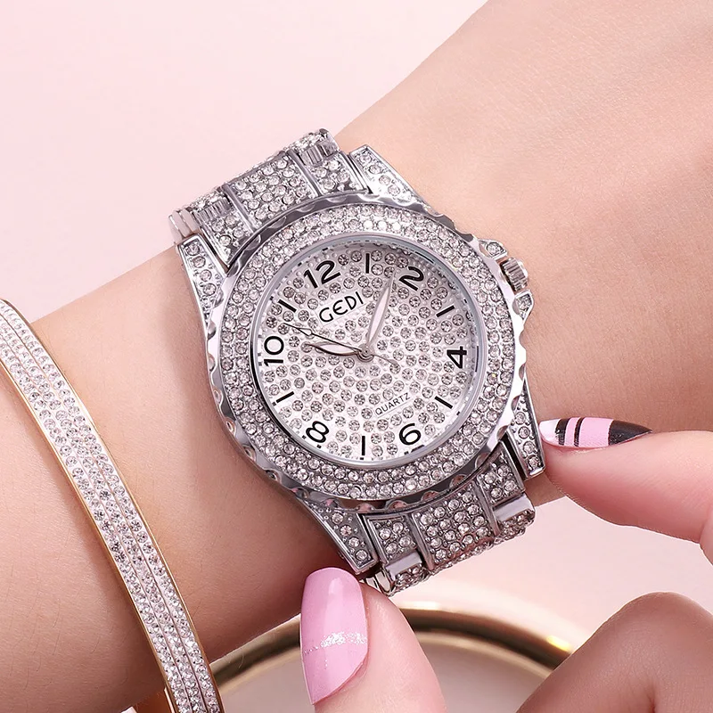 

New Luxury Diamond Set Ladies' Watch Elegant Temperment Cross-Border Fashion Women's Watch Gift WristWatch