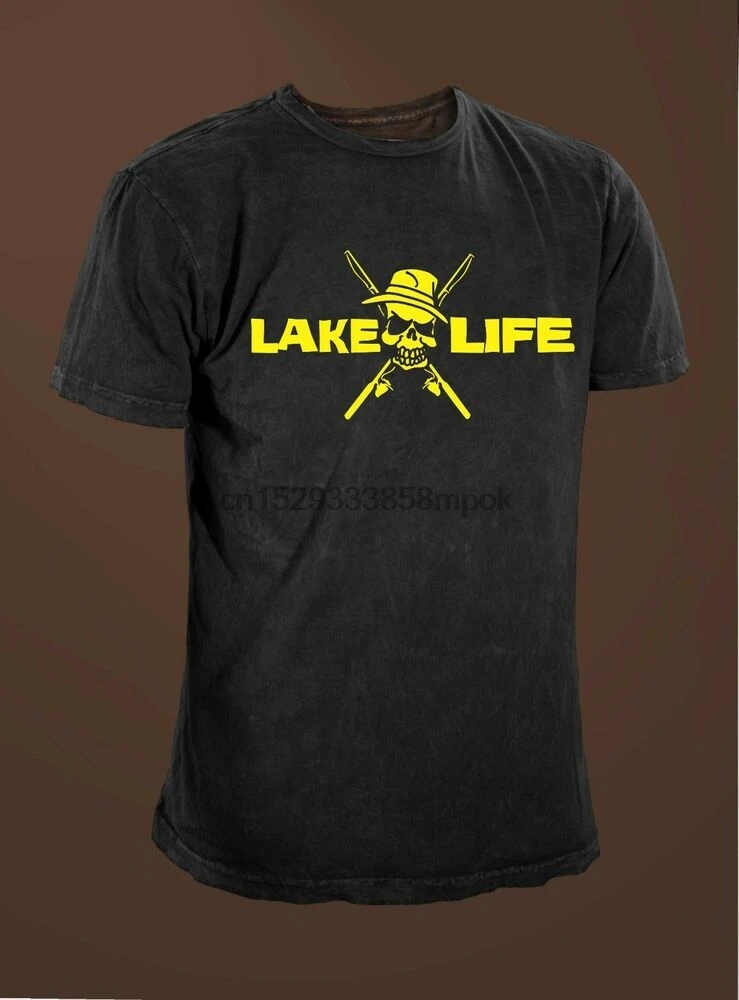 Забавная рыболовная футболка Lake Life | Мужская одежда