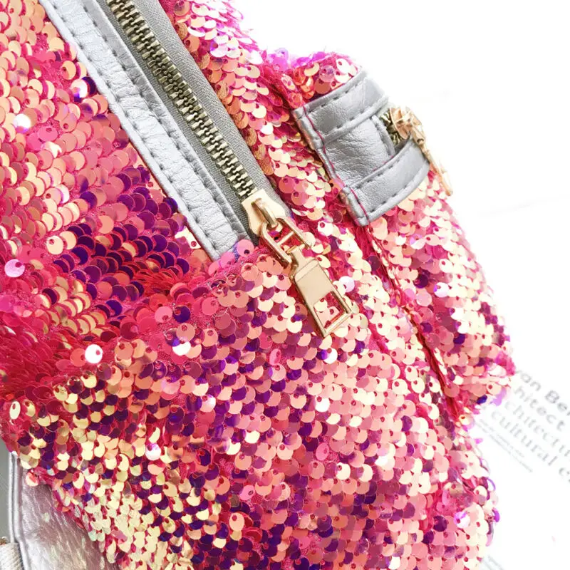 

Newest Fashion Women Sequin Leather Rucksack Backpack Anti-theft Ladies Hot Sale Shoulder Bag