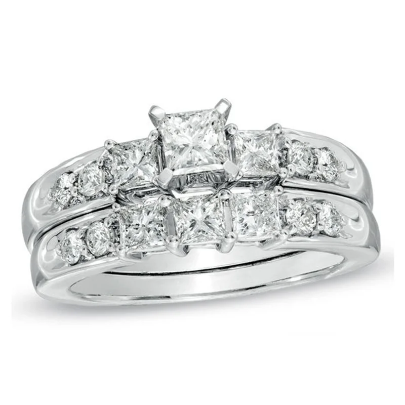 

Luxury women's jewelry fashion jewelry white zircon wedding engagement ring party jewelry Valentine's day holiday gift wholesale