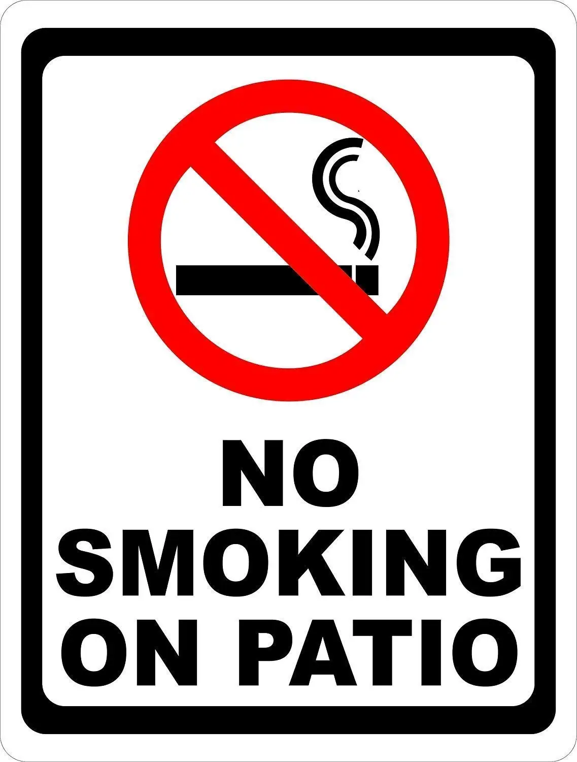 

SLALL Road No Smoking On Patio Inform of Smoking Rules and Retro Street Sign Household Metal Tin Sign Bar Cafe Car Motorcycle Ga