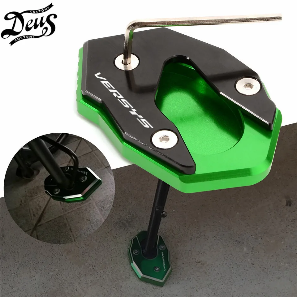 

For KAWASAKI VERSYS 300 VERSYS X300 VERSYS X250 Accessories Kickstand Foot Side Stand Extension Pad Support Plate