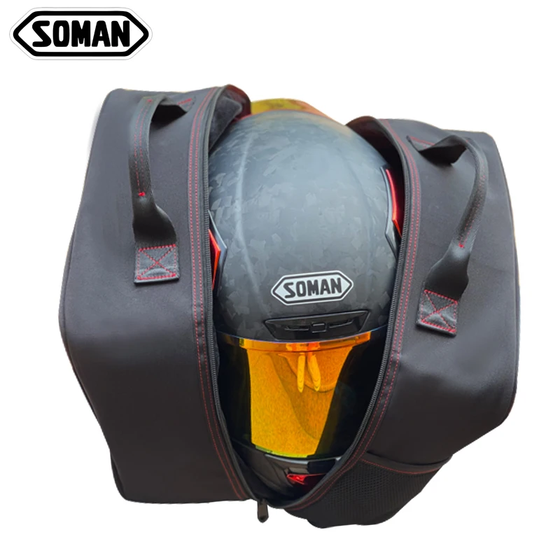 SOMAN мотоциклетные сумки водонепроницаемые черные для шлема багажные мужские