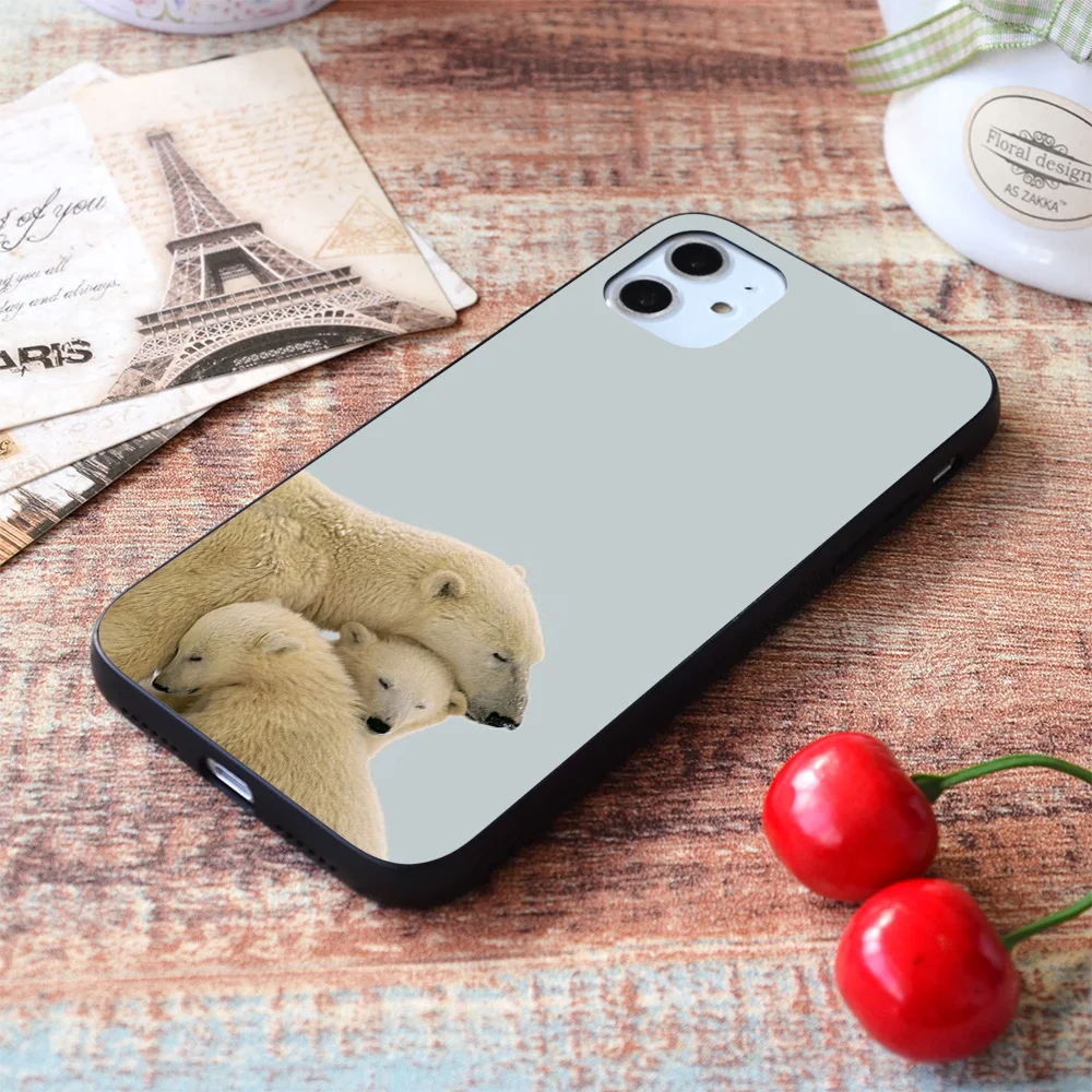 Мягкий чехол из тпу для iPhone с изображением полярного медведя|Бамперы| |