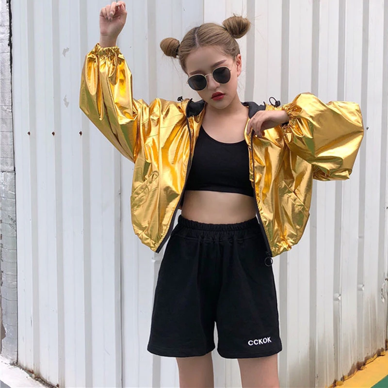 Куртка-бомбер женская с золотыми блестками куртка капюшоном в стиле хип-хоп