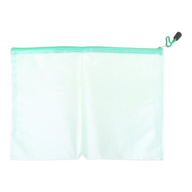 

D5QC Document Bag A4 Size Zipper File Pocket Storage Organizer School Office Supplies