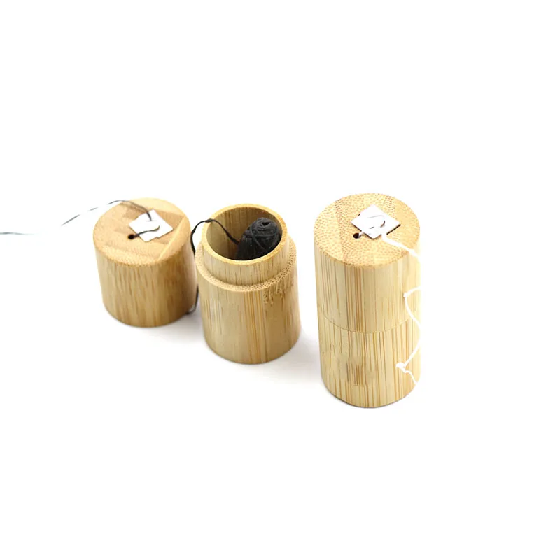 

Bamboo Container Teeth Whitening Dental Flosser