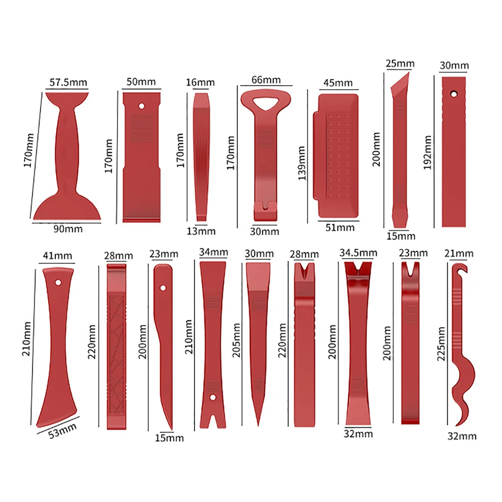 

16Pcs Auto Car Audio Radio Door Trim Panel Repair Remover Pry Bar Tools Kit Universal Car Accessories
