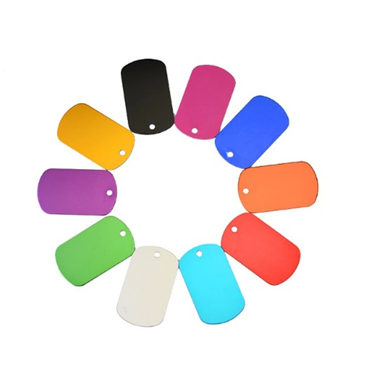 

20pcs Personalized Military Pet Dog Tags No-engraving Blank ID Tags Multi Colors
