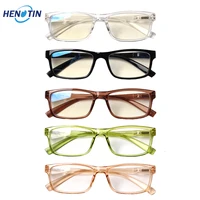henotin 5 pack reading glasses blue light blocking men and women anti uv computer eyeglasses prescription decorative eyewear