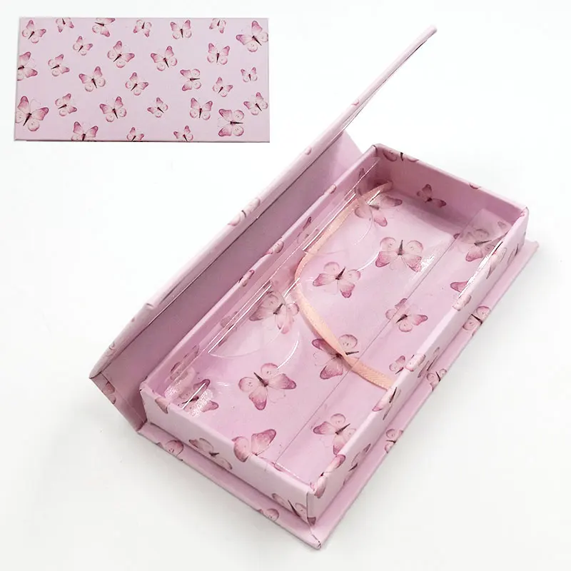 

Eyelash Packaging Box Lash Boxes Package Custom 25mm Logo Rectangle Magnetic Holder Butterfly Makeup Custom Logo Case Vendor