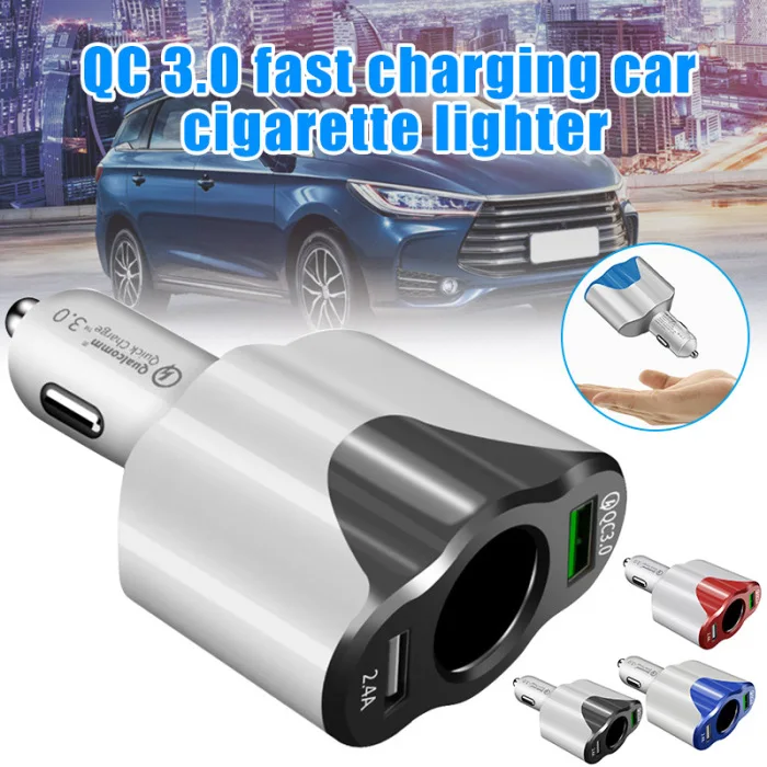 Быстрая зарядка мульти-Функция Автомобильная зажигалка 2 Порты usb для автомобиля смартфон AS99