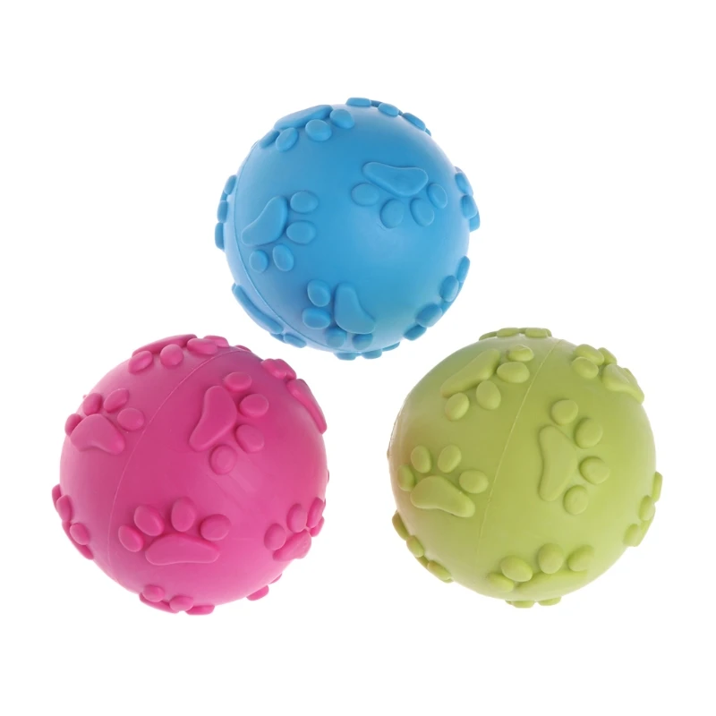 

Pet Toy TPR Footprint Ball Chew Bite Resistance Puppy Dogs Teeth Training Rubber