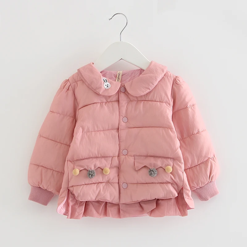 Пальто для маленьких девочек детская верхняя одежда с воротником Питер Пэн