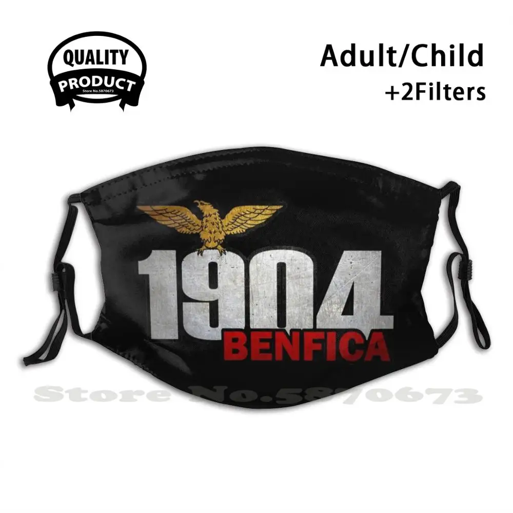 

Portugal Ultras From Lisbon Football Lisboa Fans Fashion Mouth Masks Filter Adult Kids Face Mask Lisboa Benfica Lisabon Soccer