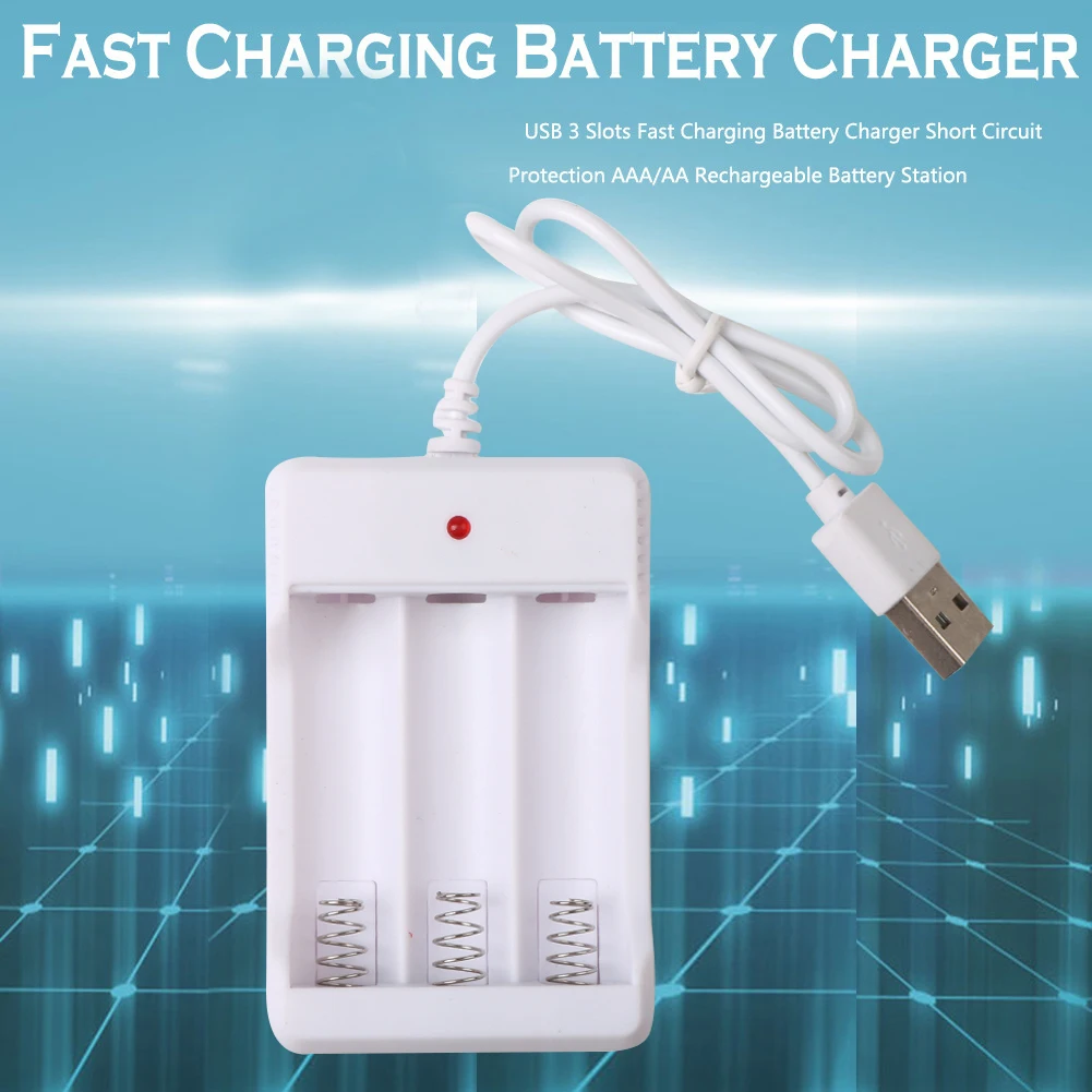 Зарядное устройство с 2/3/4 слотами USB для быстрой зарядки станция перезаряжаемых