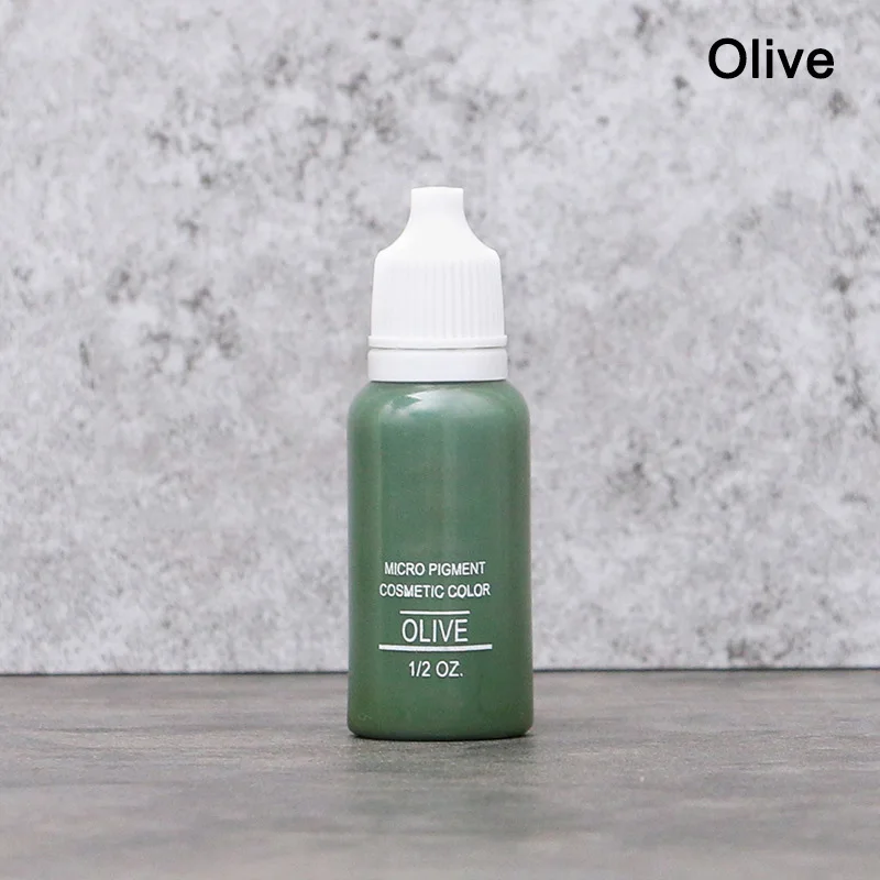 olive 23 Цвета, полуперманентный макияж, чернила для бровей, губ, линия для глаз, цвет татуировки, микроблейдинг, пигмент для бровей, цветные чернила для татуировки - Цвет: olive