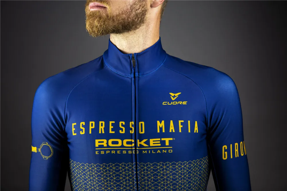 Зимняя одежда для велоспорта 2019 теплая флисовая футболка с длинным рукавом