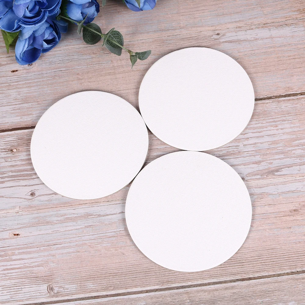 

8PCS 10CM Round Canvas Drawing Board Premium Art Painting Board Artist Round Shape Canvas Board Oil Paint Canvas Sketchpad