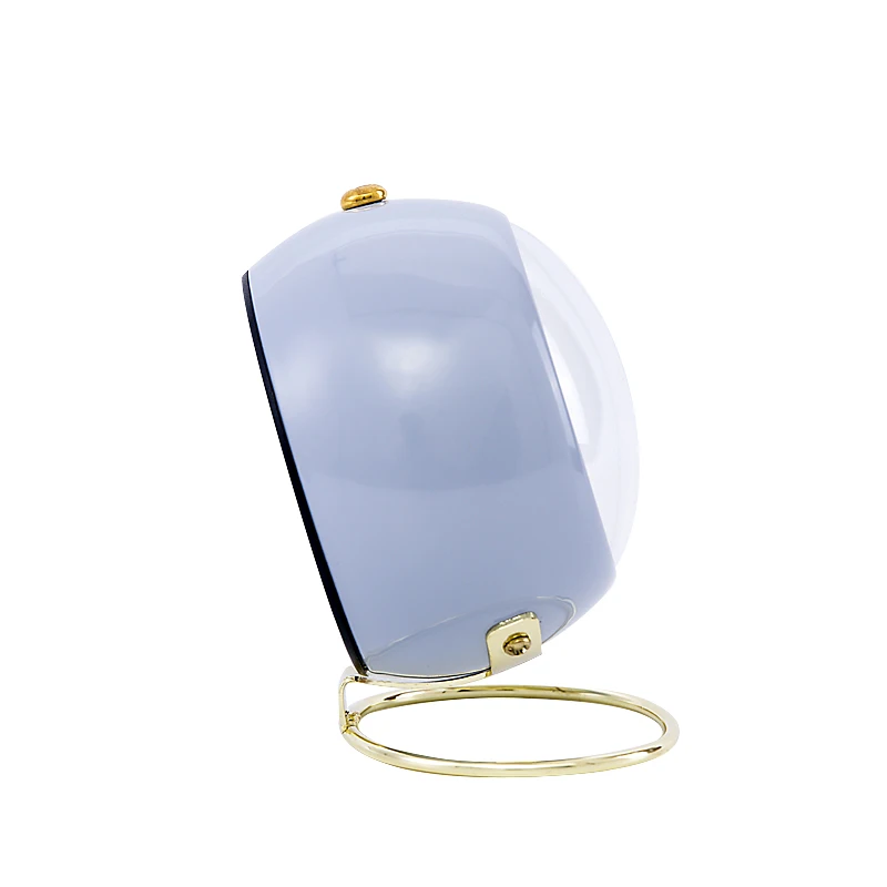 

Ring base lovely metal desk clock bedroom bedside alarm clock mute quartz clock with eye protection night light ornaments