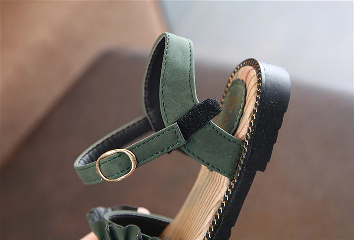 

Summer Girl Vintage Sandals Children's New Fashion Flat Retro Princess Shoes Kids All-Match High Quality Baby Girl Sandals Shoes