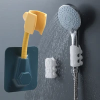 universal adjustable shower bracket paste type shower nozzle base home bathroom punch free self adhesive shower bracket base