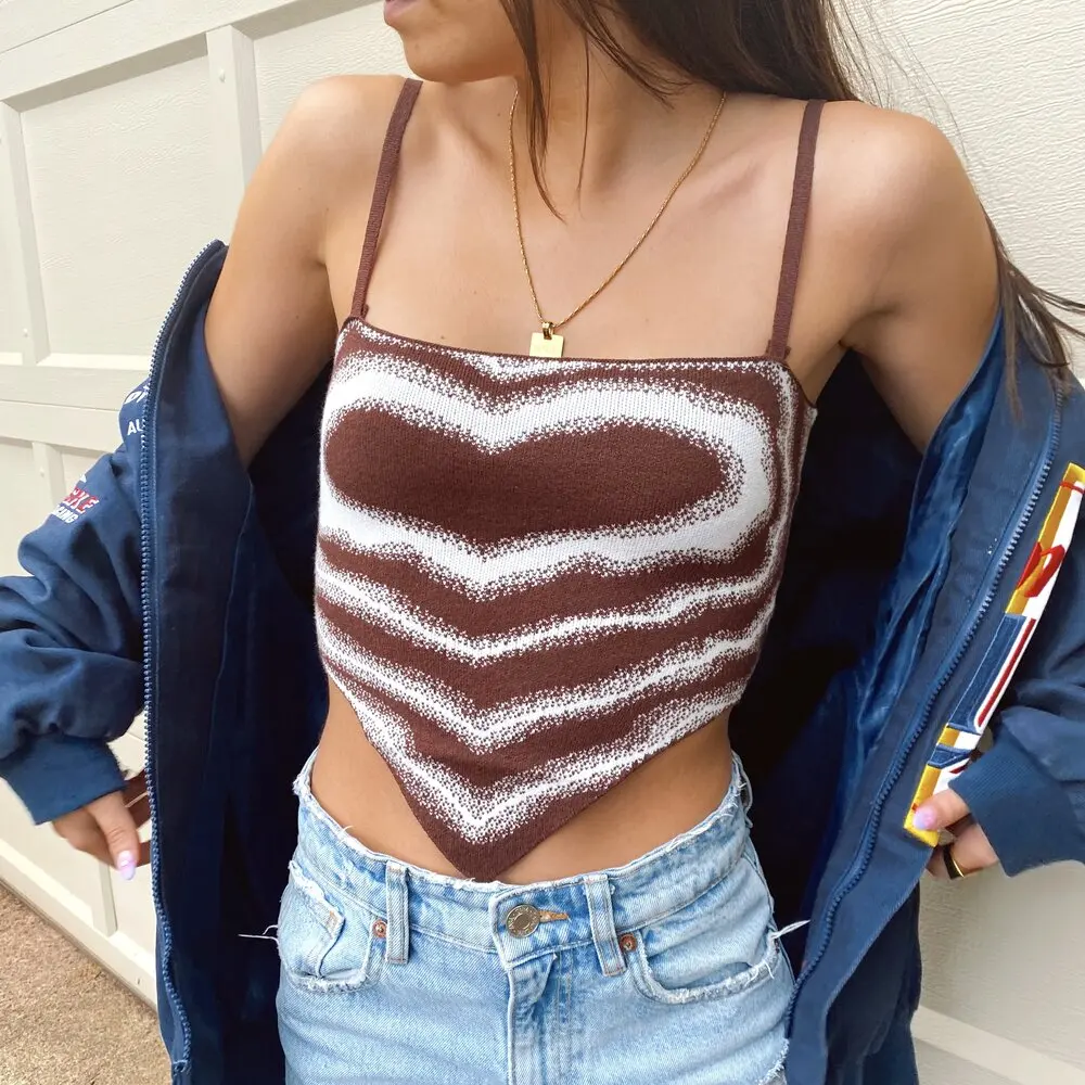 

Mo s 2021 Spring Summer Women's Tube Tops Clash Slim Bodycon Plunge Fashion Irregular Women's Camisole y2k