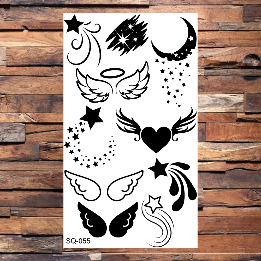 Временные татуировки для женщин и детей Одуванчик любовь реалистичные перья